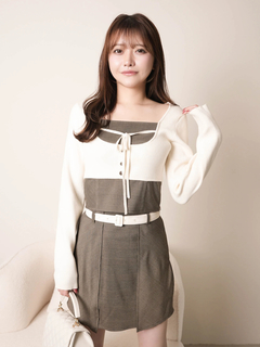 LIP SERVICE(リップサービス) |コルセットチェックトップス