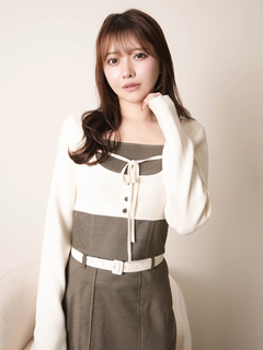 LIP SERVICE(リップサービス) |コルセットチェックトップス