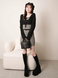 LIP SERVICE(リップサービス) |コルセットチェックトップス