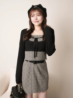 LIP SERVICE(リップサービス) |コルセットチェックトップス