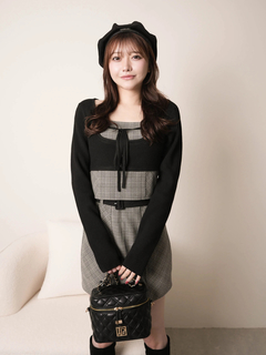 LIP SERVICE(リップサービス) |コルセットチェックトップス