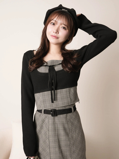 LIP SERVICE(リップサービス) |コルセットチェックトップス