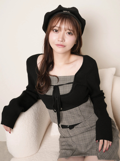 LIP SERVICE(リップサービス) |コルセットチェックトップス