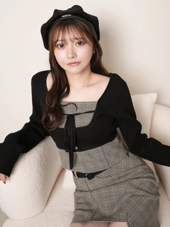 LIP SERVICE(リップサービス) |コルセットチェックトップス