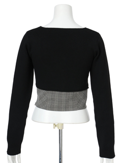 LIP SERVICE(リップサービス) |コルセットチェックトップス