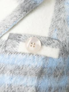 LIP SERVICE(リップサービス) |ファーカラーシャギーチェックジャケット