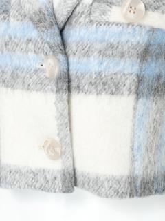 LIP SERVICE(リップサービス) |ファーカラーシャギーチェックジャケット