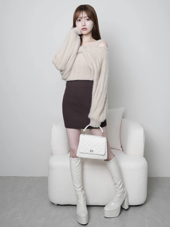 LIP SERVICE(リップサービス) |リボンフェザーレイヤードワンピース