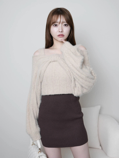 LIP SERVICE(リップサービス) |リボンフェザーレイヤードワンピース