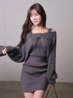 LIP SERVICE(リップサービス) |リボンフェザーレイヤードワンピース