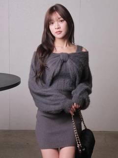 LIP SERVICE(リップサービス) |リボンフェザーレイヤードワンピース