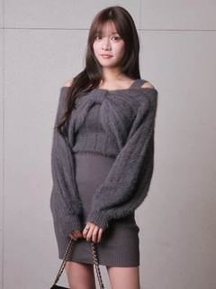 LIP SERVICE(リップサービス) |リボンフェザーレイヤードワンピース