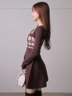 LIP SERVICE(リップサービス) |LPチェックフレアニットワンピース