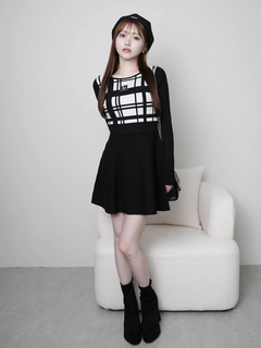 LIP SERVICE(リップサービス) |LPチェックフレアニットワンピース