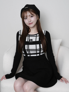 LIP SERVICE(リップサービス) |LPチェックフレアニットワンピース