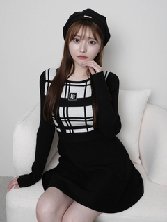 LIP SERVICE(リップサービス) |LPチェックフレアニットワンピース