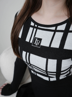 LIP SERVICE(リップサービス) |LPチェックフレアニットワンピース