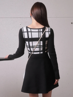 LIP SERVICE(リップサービス) |LPチェックフレアニットワンピース