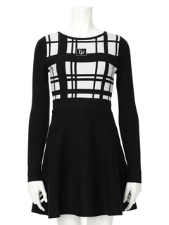 LIP SERVICE(リップサービス) |LPチェックフレアニットワンピース