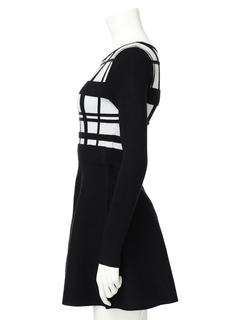 LIP SERVICE(リップサービス) |LPチェックフレアニットワンピース