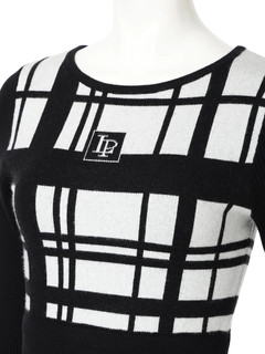 LIP SERVICE(リップサービス) |LPチェックフレアニットワンピース