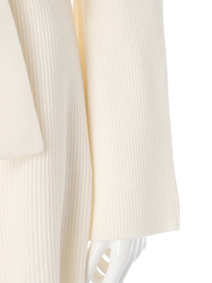 LIP SERVICE(リップサービス) |ジュエルチェーンファーオフショルニットワンピース