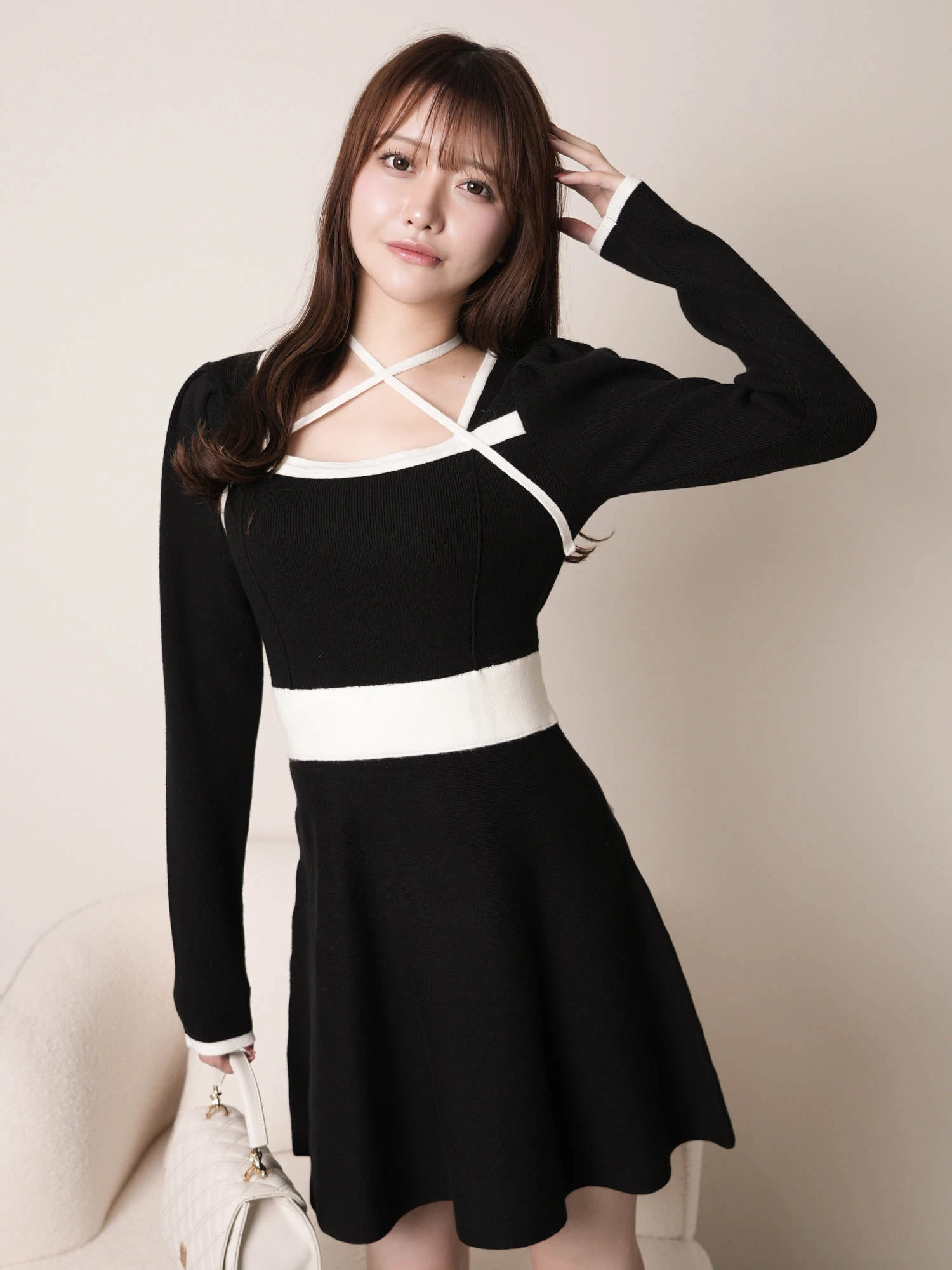 LIP SERVICE（リップサービス）｜ バックリボンバイカラーフレア