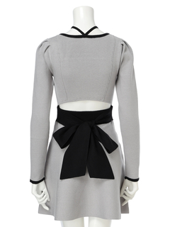 LIP SERVICE(リップサービス) |バックリボンバイカラーフレアワンピース