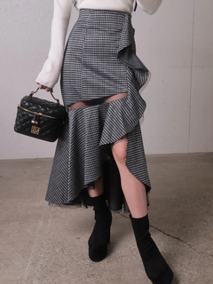 LIP SERVICE(リップサービス) |シアーラインラッフルロングスカート