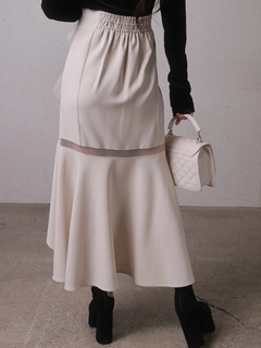 LIP SERVICE(リップサービス) |シアーラインラッフルロングスカート