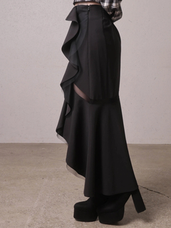 LIP SERVICE(リップサービス) |シアーラインラッフルロングスカート