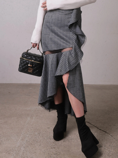 LIP SERVICE(リップサービス) |シアーラインラッフルロングスカート