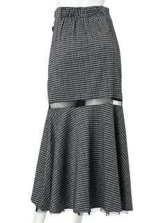 LIP SERVICE(リップサービス) |シアーラインラッフルロングスカート