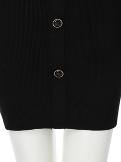 LIP SERVICE(リップサービス) |ファーオフショルボタンニットワンピース