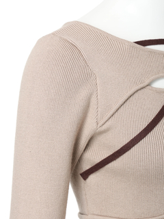 LIP SERVICE(リップサービス) |アシメオフショルストラップニット