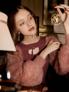 LIP SERVICE(リップサービス) |デコルテオープンドッキングニットワンピース