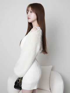 LIP SERVICE(リップサービス) |デコルテオープンドッキングニットワンピース