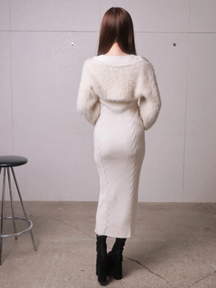 LIP SERVICE(リップサービス) |デコルテオープンドッキングニットワンピース