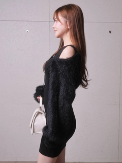 LIP SERVICE(リップサービス) |デコルテオープンドッキングニットワンピース