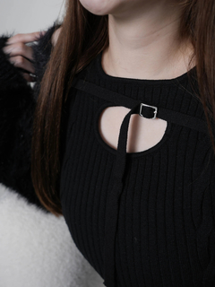 LIP SERVICE(リップサービス) |デコルテオープンドッキングニットワンピース