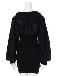 LIP SERVICE(リップサービス) |デコルテオープンドッキングニットワンピース