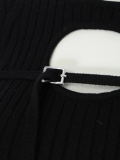 LIP SERVICE(リップサービス) |デコルテオープンドッキングニットワンピース