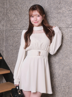 LIP SERVICE(リップサービス) |レースドッキングフレアワンピース