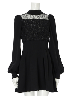 LIP SERVICE(リップサービス) |レースドッキングフレアワンピース