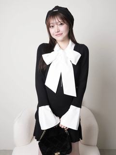 LIP SERVICE(リップサービス) |フロントZIPニットプリーツワンピース