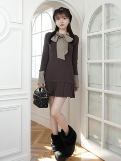 LIP SERVICE(リップサービス) |フロントZIPニットプリーツワンピース