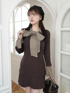 LIP SERVICE(リップサービス) |フロントZIPニットプリーツワンピース