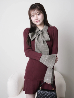 LIP SERVICE(リップサービス) |フロントZIPニットプリーツワンピース