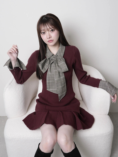 LIP SERVICE(リップサービス) |フロントZIPニットプリーツワンピース