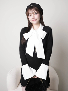 LIP SERVICE(リップサービス) |フロントZIPニットプリーツワンピース